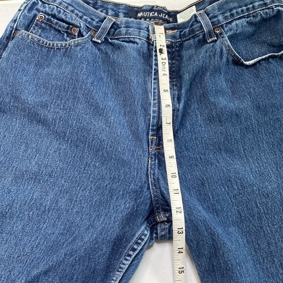 Nautica Classic High Rise Straight Leg Jeans 100% Cotton Rigid Med. Wash Work - Picture 13 of 16